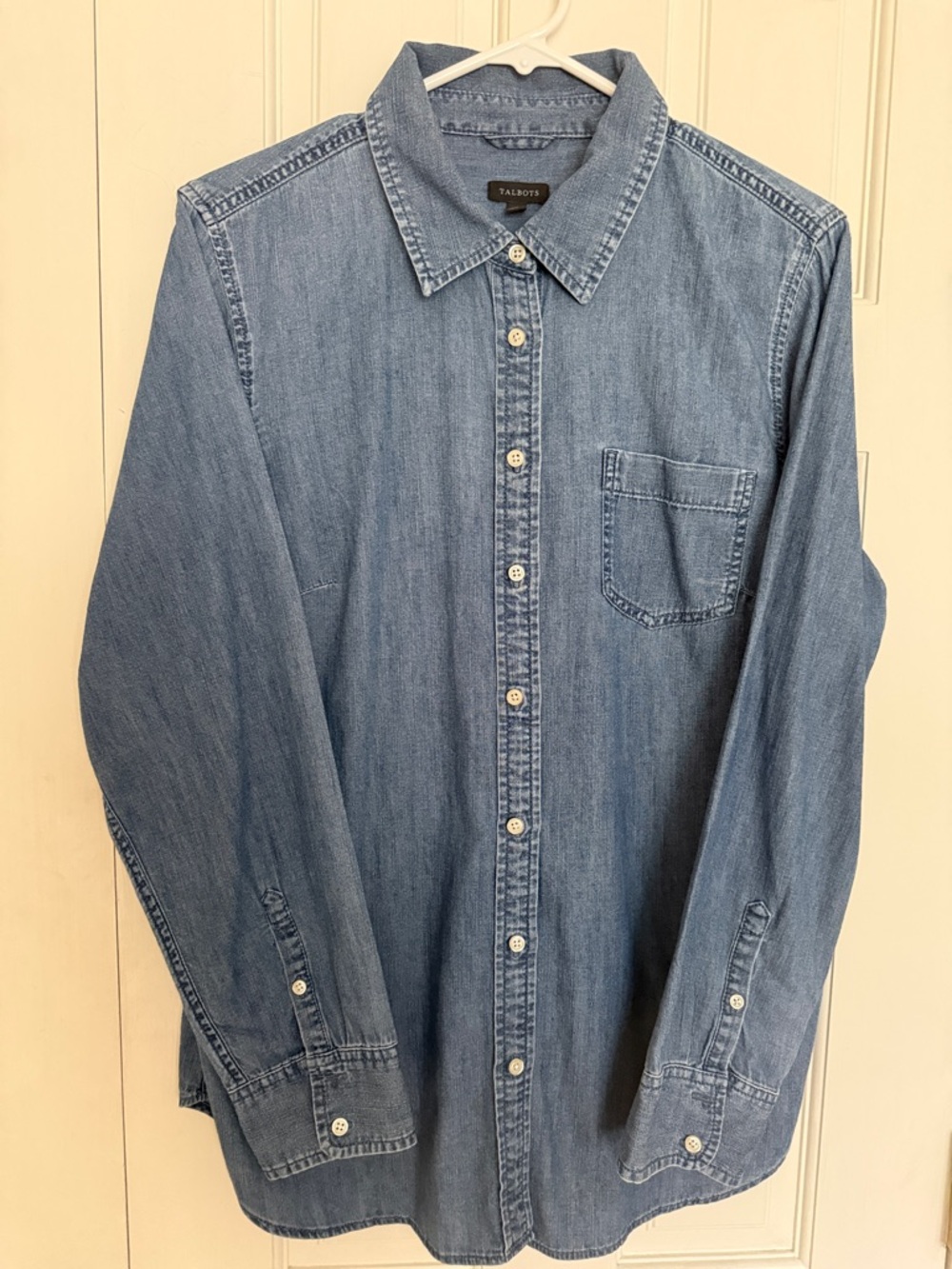 Talbots Light Blue Denim Button-Down Shirt